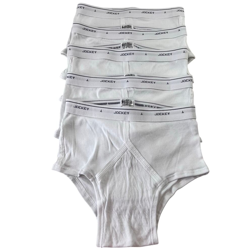 Jockey Cotton Brief Underwear men's size 34 5 pack White